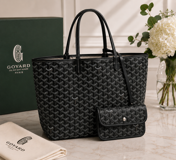 Goyard Saint Louis LRG Bag Black – Materialistic Goyard Saint Louis LRG Bag Black – Materialistic